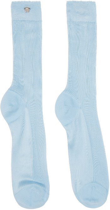 Versace Ribbed Knit Socks 1008759_1A10210_1UH90