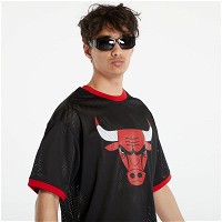 Chicago Bulls NBA Team Logo Mesh Oversized T-Shirt