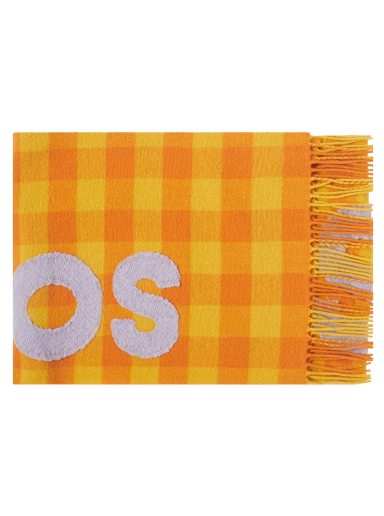 Veda Logo Check Scarf Orange/Lilac