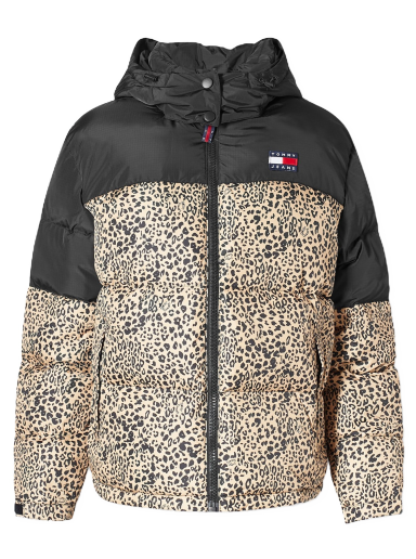 Tommy Jeans Leopard Alaska Puffer Coat Leo Aop