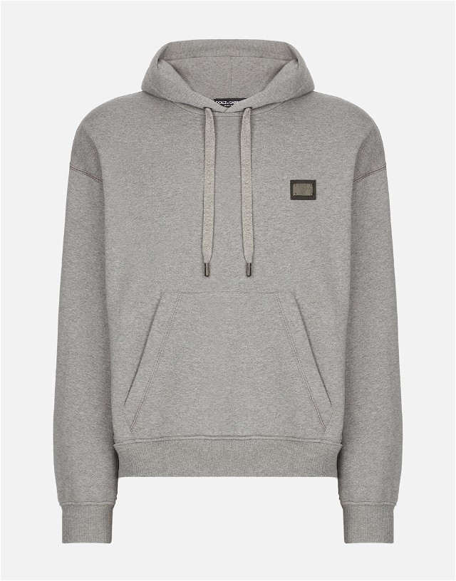 Jersey Hoodie With Branded Tag