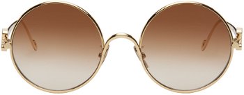 Loewe Gold Anagram Round Sunglasses LW40107UM5430N