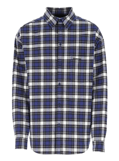 Checkered Cotton Logo Shirt