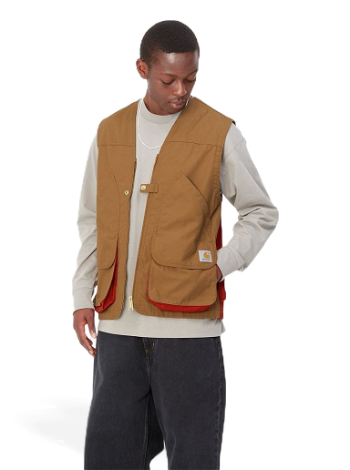 Carhartt WIP Heston Vest "Hamilton brown / Cherry heavy stone wash" I032149_1OB_60