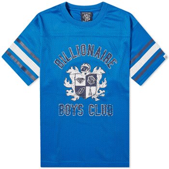 BILLIONAIRE BOYS CLUB Crest Logo Mesh Football T-Shirt B24135-BLU