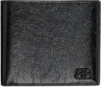 Balenciaga Black Monaco Square Folded Wallet 766569-2AAS8-1000