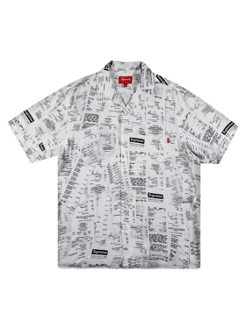 Supreme Receipts Rayon Short-Sleeve Shirt FW20S26 WHITE