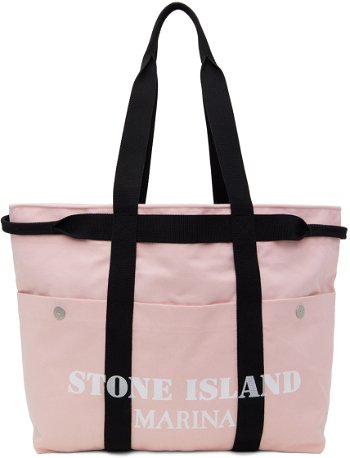 Stone Island Pink Canvas Tote 8015911X5