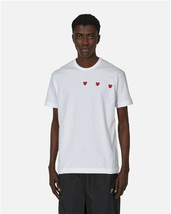 Comme des Garçons Multi Red Heart T-Shirt White P1T337 3