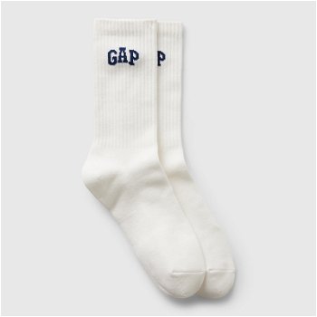 GAP Logo Crew Socks New Off White Opt1 861384-08
