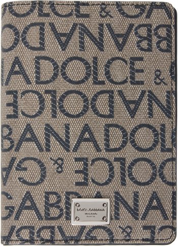 Dolce & Gabbana Brown & Black Jacquard Passport Holder BP2215AJ705
