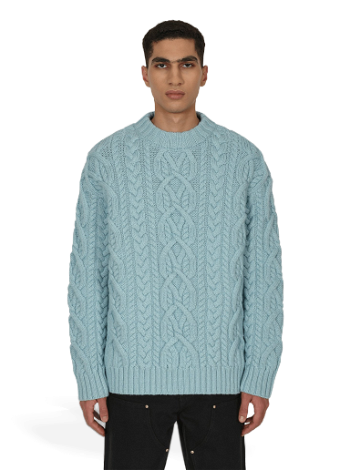Dries Van Noten Cable Knit Sweater Blue 222-021232-5707 505