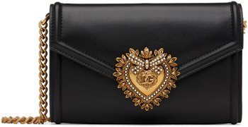 Dolce & Gabbana Black Mini Devotion Bag BI2931 AV893
