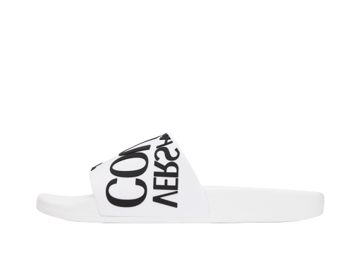 Jeans Couture Logo Slides "White"