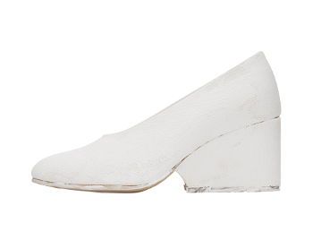 Comme des Garçons Painted Wedge Heels "White" GL-K102-001