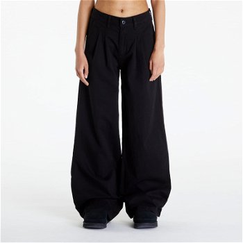Urban Classics Ladies Organic Pleated Cotton Pants Black TB6216-00007