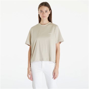 Queens Essential T-Shirt With Contrast Print Beige QNS_021