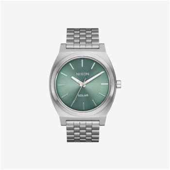 Nixon Time Teller Solar Watch Silver/ Jade Sunray A13695172-00
