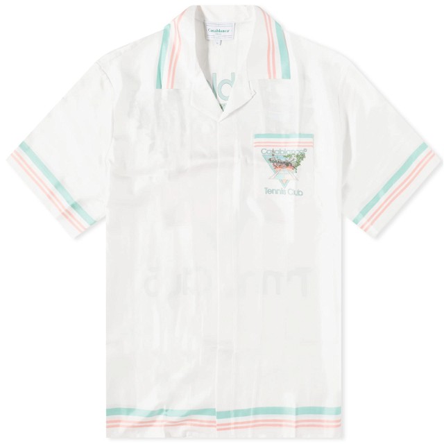 Tennis Club Short Sleeve Silk Shirt