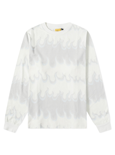 Space Flame LS Shirt White