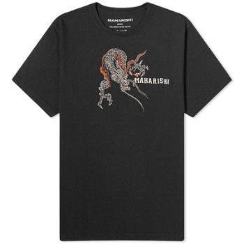 Maharishi Embroided Sue-Rye Dragon T-Shirt 4541-BLK