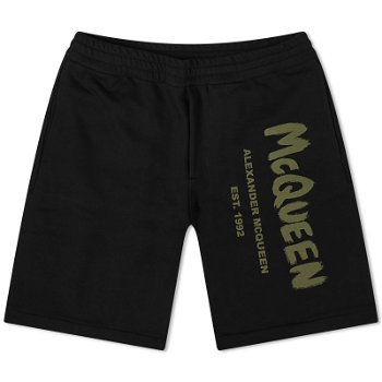Alexander McQueen Graffiti Logo Sweat Shorts 688717QTAAB-0519