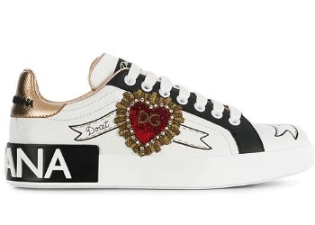 Dolce & Gabbana Portofino Embroidered White Heart (W) CK1544AZ138HWT77