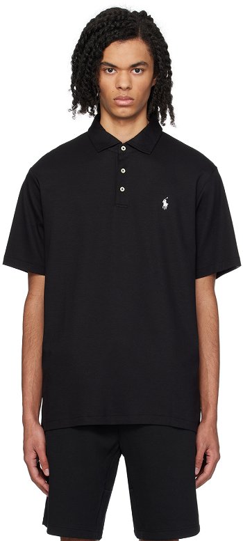Polo by Ralph Lauren Black Embroidered Polo 710660637005