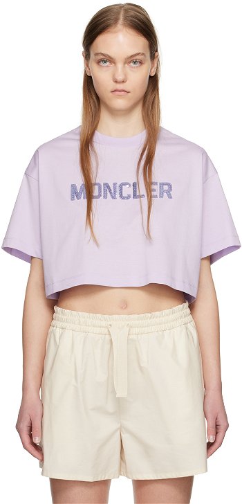 Moncler Purple Sequinned T-Shirt J10938C0003189AJU