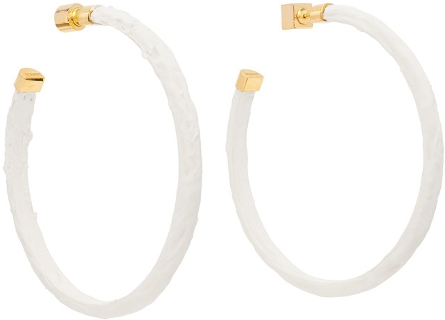 White 'Les Créoles Plâtre' Earrings