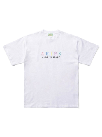 Aries Embroidered Short Sleeve Tee CTAR60007-WHITE