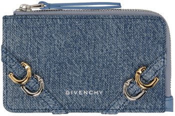 Givenchy Voyou Zipped Denim Card Holder BB60LSB20G420