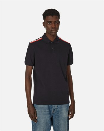 Moncler Striped Polo Shirt Blue 8A0002089A16 77X