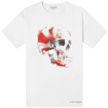 Alexander McQueen Obscured Skull Print T-Shirt 776336QTAAL-0961