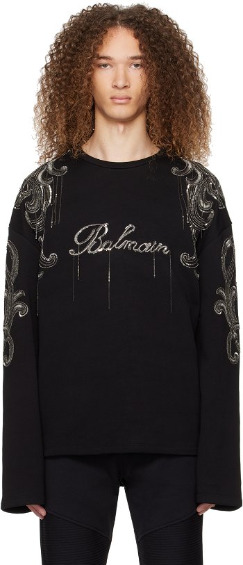 Balmain Chain Sweatshirt CH1JQ049PC17