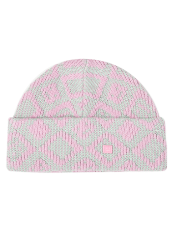 Acne Studios Konny Tile Face Beanie Bubble Pink/Spring Green C40287-DFN