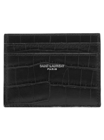 Saint Laurent Embossed Leather Credit Card Case 375946 DZE0E 1000
