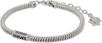 Versace Silver Herringbone Chain Bracelet 1015208_1A00620