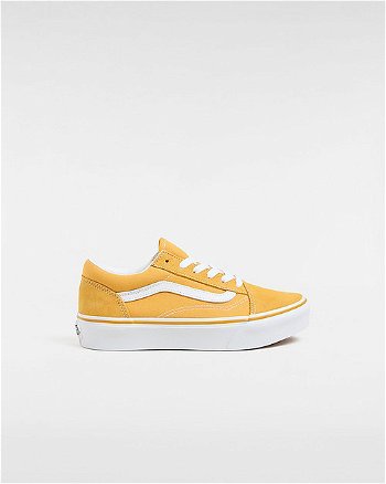Vans Youth Old Skool Platform Shoes (8-14 Years) (golden Glow) Youth Yellow, Size 2.5 VN0009PDLSV