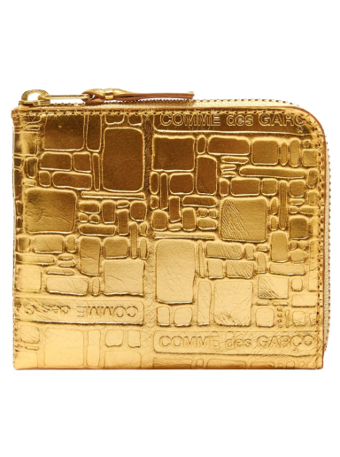 Embossed Logo Wallet Gold