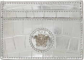 Versace Croco Card Holder "Silver" DP3I057_1A10014_1E56P
