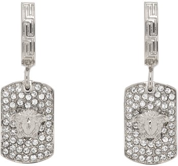Versace Medusa Hoop Earrings "Silver" 1014087_1A00621_4JEE0