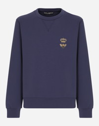 Cotton Jersey Sweatshirt With Embroidery