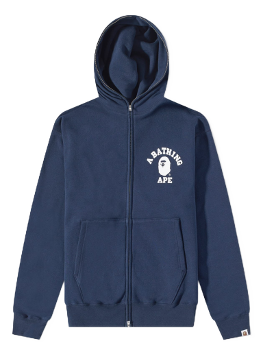 College Relaxed Fit Full Zip Hoody Navy