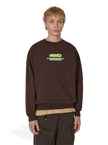 4 WORTH DOING Experimental Studio Crewneck Sweatshirt 4WDF22C1 CHOCOLATE
