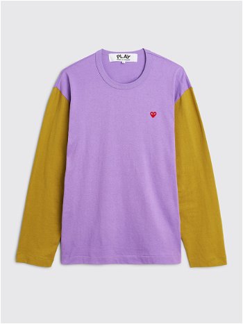 Comme des Garçons Play Mini Heart LS T-shirt Purple / Olive P1T316-4