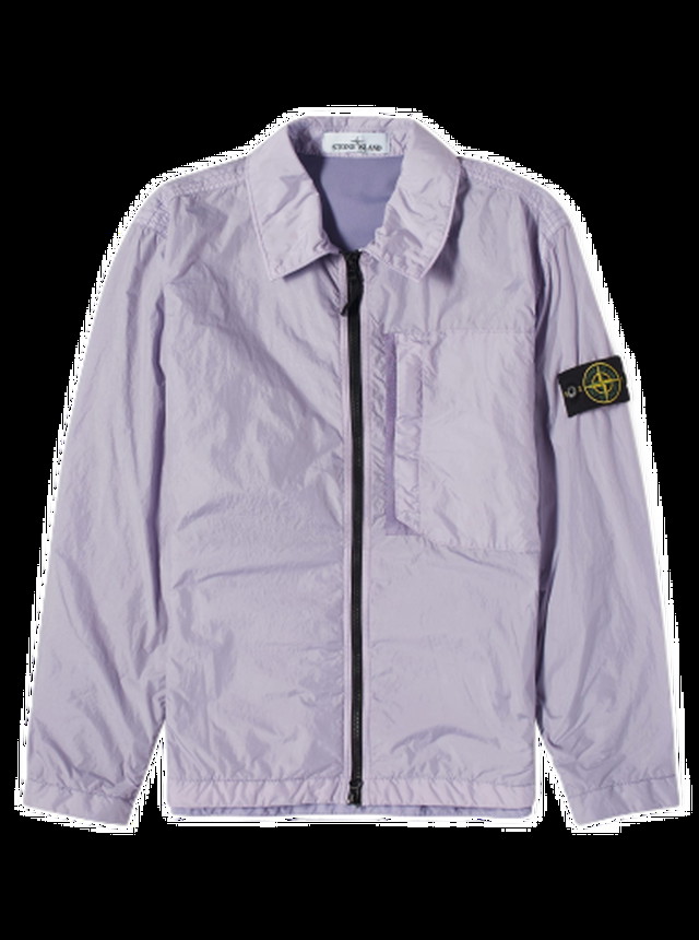 Crinkle Reps Zip Overshirt Lavender