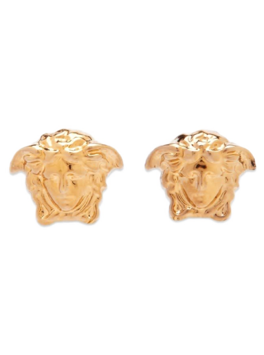 Small Medusa Head Earrings Gold