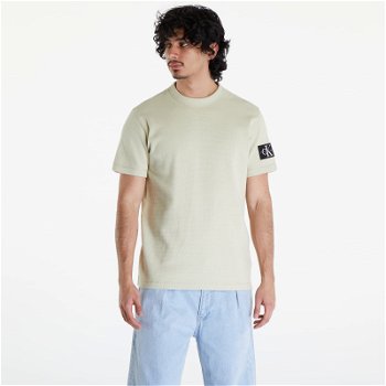 CALVIN KLEIN Cotton Waffle T-Shirt Green Haze J30J323489 LFU