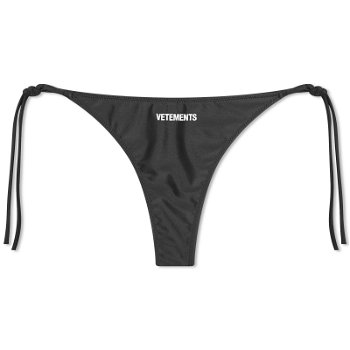 VETEMENTS Logo Bikini Bottom Black WE64SW301B